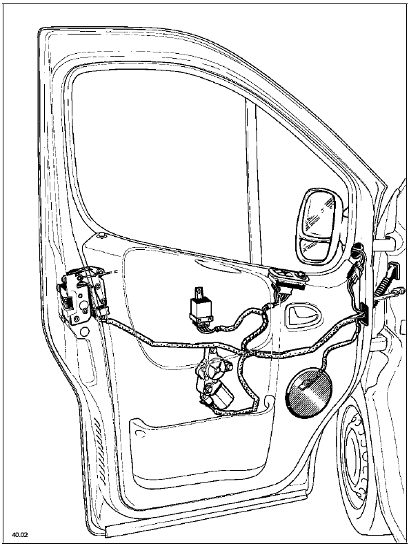 Renault Trafic. Porte laterale avant gauche