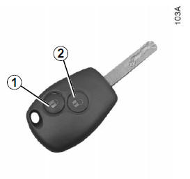 Un appui sur le bouton 2 permet de déverrouiller