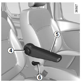 Renault Trafic. Réglage des lombaires