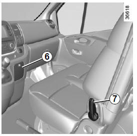 Renault Trafic. Mise en tablette du siège passager central