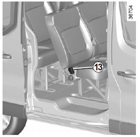 Renault Trafic. Accès à la dernière rangée