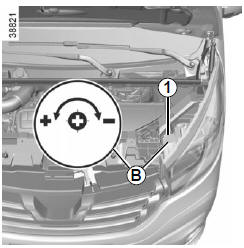 Renault Trafic. Réglage temporaire