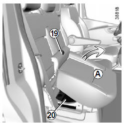 Renault Trafic. Coffre de rangement 20 sous assise avant