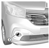 Renault Trafic. Projecteurs antibrouillard avant 3