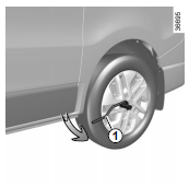 Renault Trafic. Changement de roue