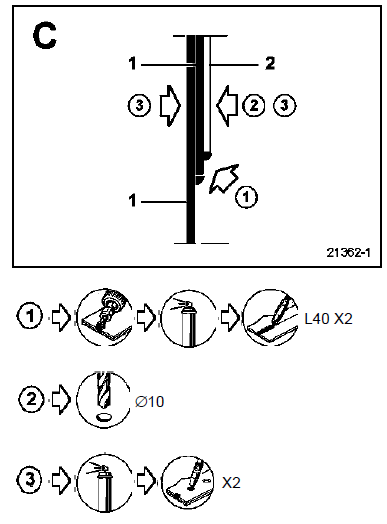 Renault Trafic. Composition de la piece de rechange