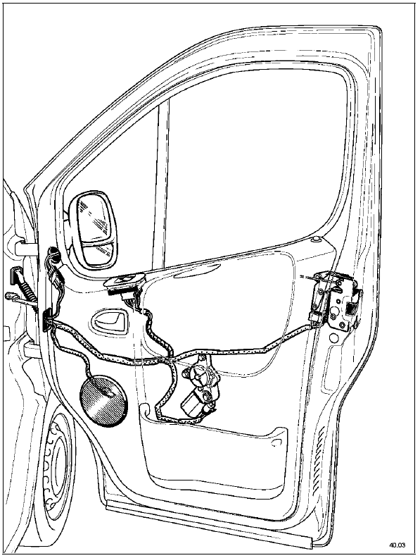 Renault Trafic. Porte laterale avant droite