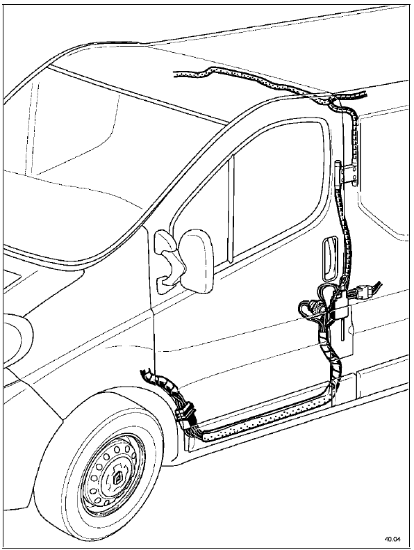 Renault Trafic. Pied arriere de cabine