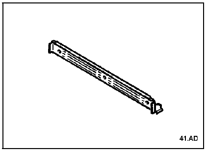 Renault Trafic. Doublure de traverse avant de plancher arrière