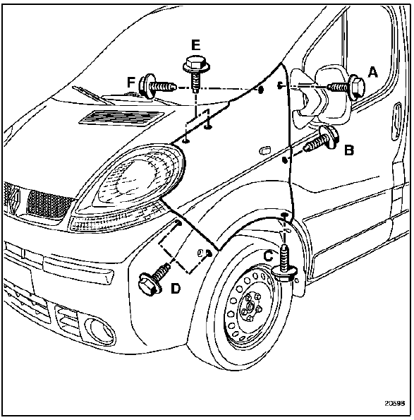 Renault Trafic. Aile avant