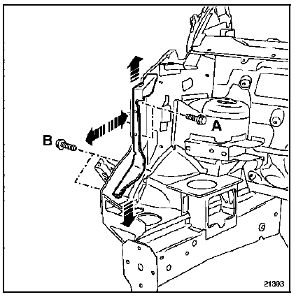 Renault Trafic. Support latéral de façade avant