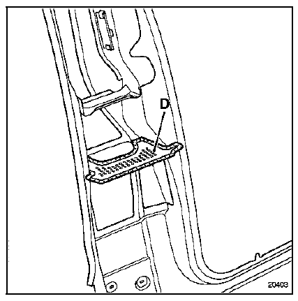 Renault Trafic. Pied arrière de cabine