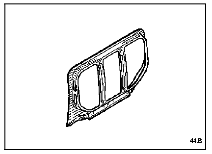 Renault Trafic. Doublure supérieure de panneau latéral arrière partie avant