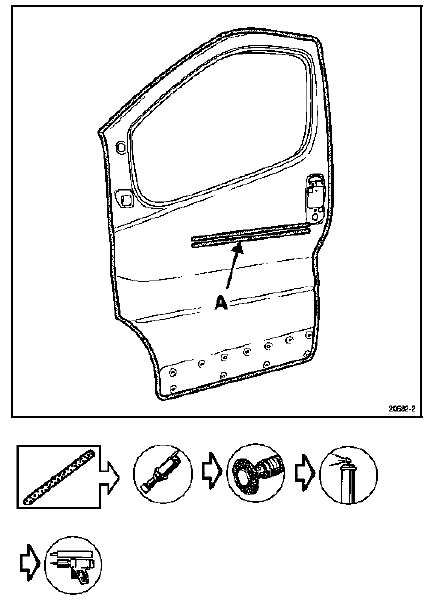 Renault Trafic. Composition de la piece de rechange