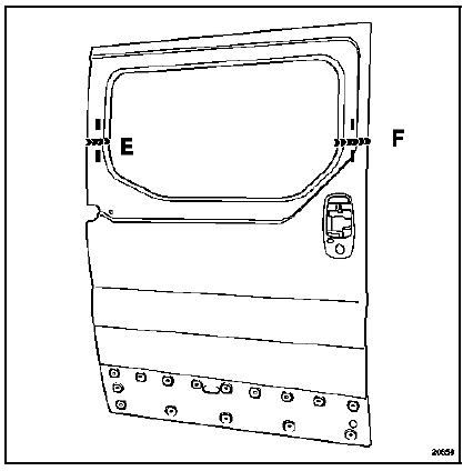 Renault Trafic. Panneau de porte latérale coulissante