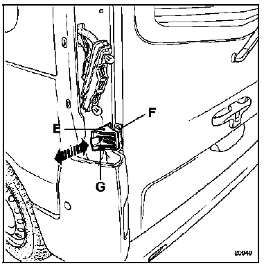 Renault Trafic. Reglages des butees laterales