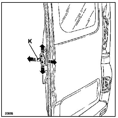 Renault Trafic. Réglage de l'affleurement en partie centrale