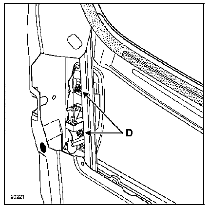 Renault Trafic. Barillet de porte avant