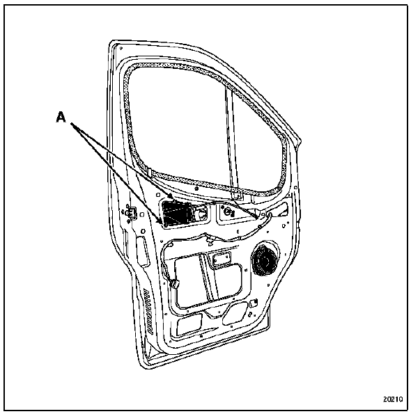 Renault Trafic. Commande d'ouverture extérieure de porte avant