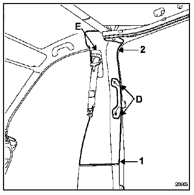 Renault Trafic. Ceinture de sécurité avant