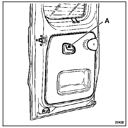 Renault Trafic. Depose de la serrure de porte arrière gauche