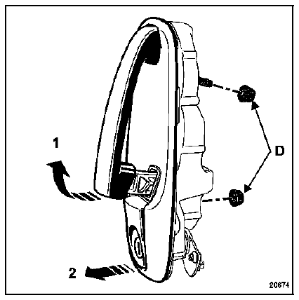 Renault Trafic. Barillet de porte arriere de chargement