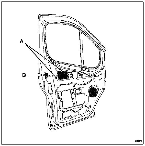 Renault Trafic. Barillet de porte avant