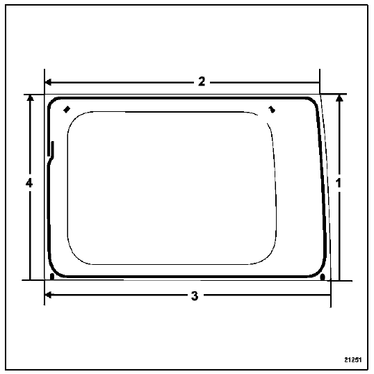 Renault Trafic. Vitre de panneau d'aile arrière