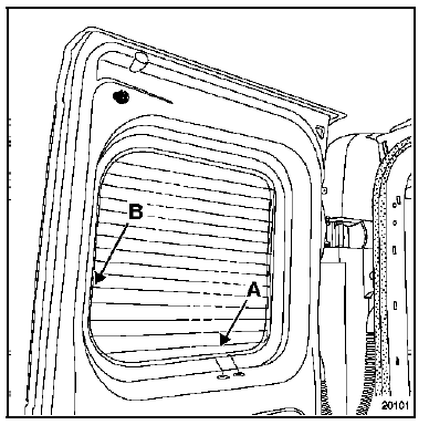 Renault Trafic. Vitre de porte de coffre
