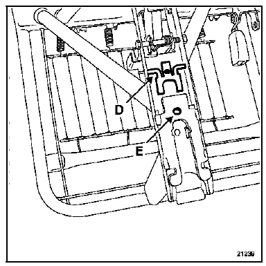 Renault Trafic. Verrous inférieurs de banquettes arrière