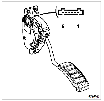 Renault Trafic. Potentiomètre d'accélérateur