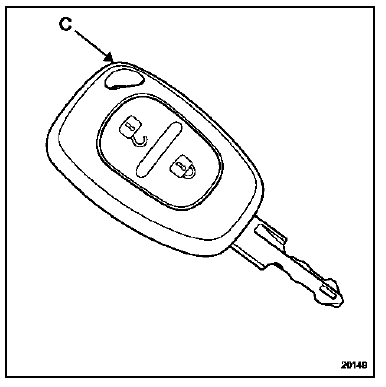 Renault Trafic. Ouverture d'une tete de cle (avec telecommande)