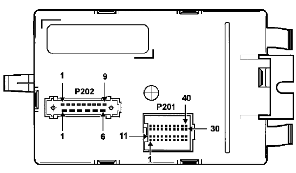 Connecteur p201 (40 voies) marron