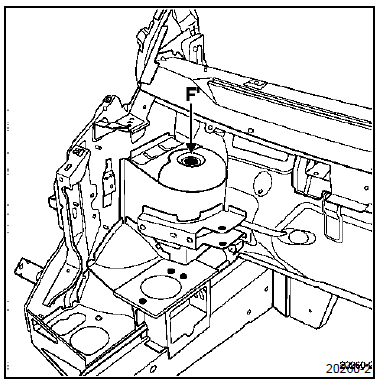 Renault Trafic. Fixation superieure d'amortisseur avant