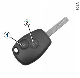 Un appui sur le bouton 1 permet de verrouiller