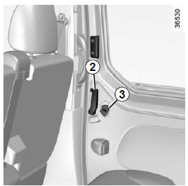 Véhicule déverrouillé, tirez la poignée 1