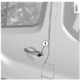 Introduisez la clé dans la serrure 1 et