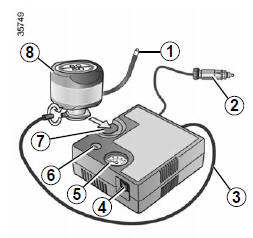 Moteur tournant, frein de parking