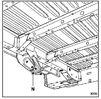 Le calibre est centré et fixé dans l'axe du tirant latéral