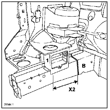 Important : la coupe s'effectue dans la zone x2.