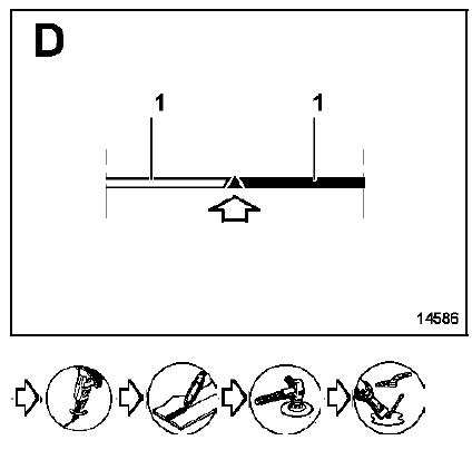 Nota : en partie arrière, la fermeture de bas de caisse