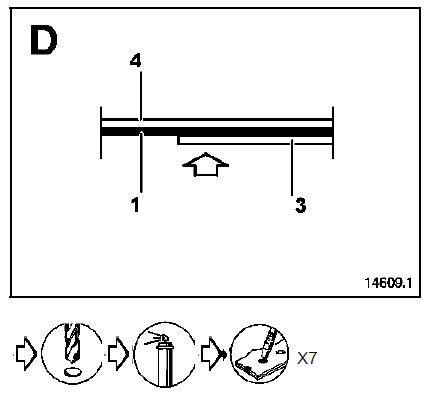 Nota : la mise en place de la pièce remplacée