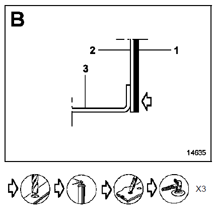 Rappel : pour le remplacement des inserts gonflants
