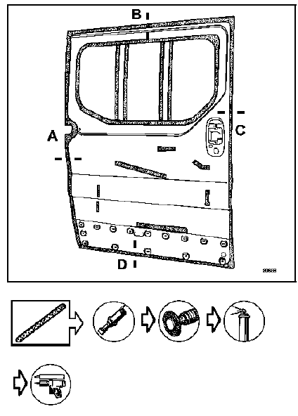 Nota : il sera nécessaire d'utiliser une colle de