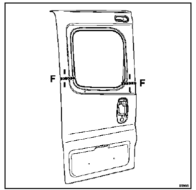 Renault Trafic. Panneaux de porte arrière de chargement