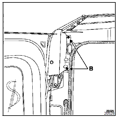 Déclipser les deux agrafes (b), puis dégager la pièce