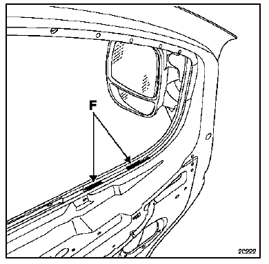Vérifier la mise en place des deux cales adhésives en