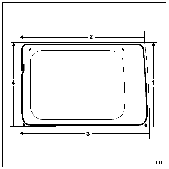 Découper le cordon de colle (zone 1), de bas en haut puis en (zone 2) de
