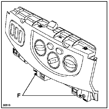 Dégrafer la fixation inférieure (i) et déposer le tableau