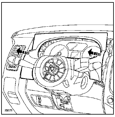 Déclipser la visière de tableau de bord.